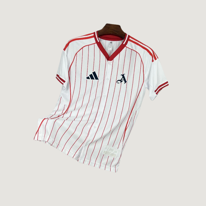 Arsenal – Maillot Concept 2025/26 – Blanc à Rayures Rouges