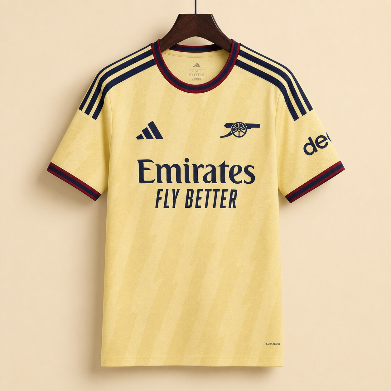 Arsenal - Troisième maillot 2026/27 - Jaune Pâle - Vue avant