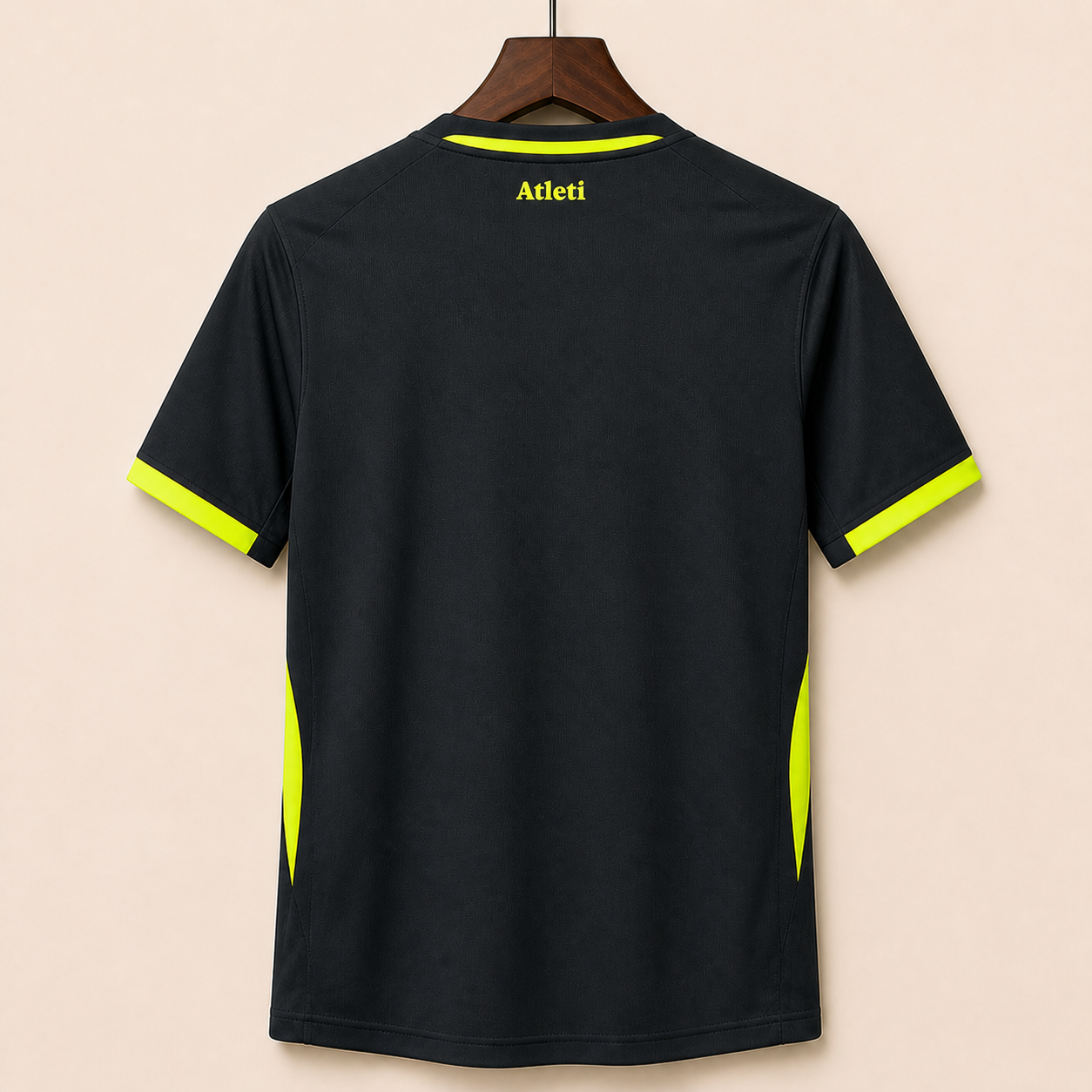 Atlético de Madrid - Maillot extérieur 2026/27 - Noir et Volt - Vue arrière