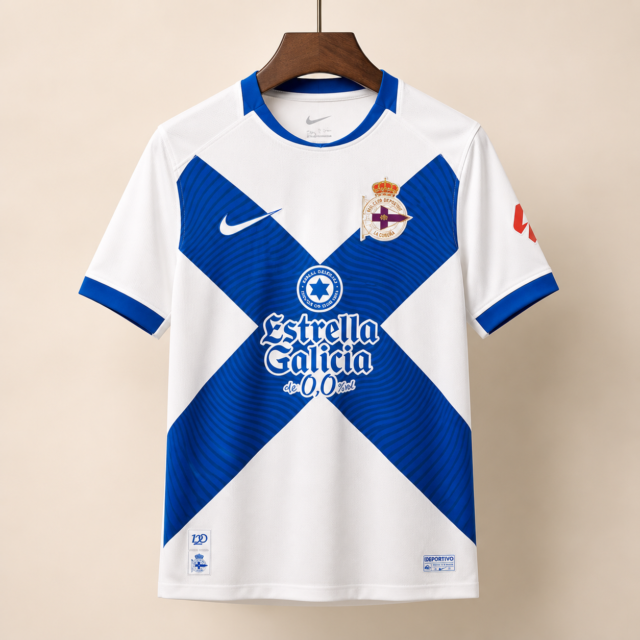 Deportivo La Corogne - Troisième maillot 2026/27 - Blanc et bleu - Vue avant