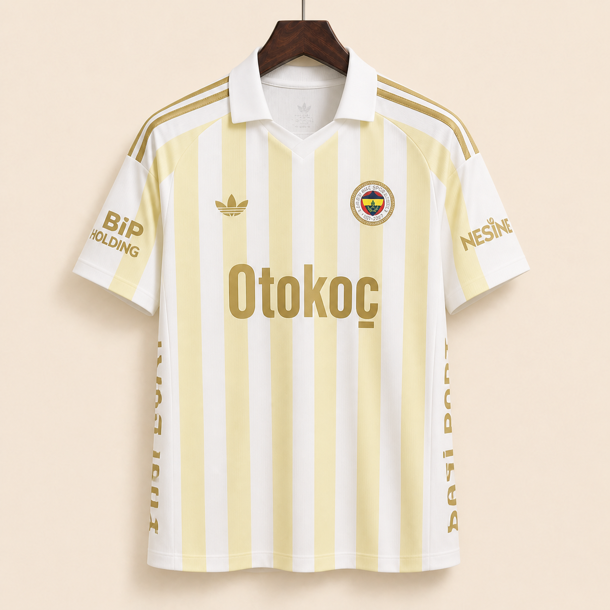 Fenerbahçe - Maillot extérieur 2026/27 - Blanc et Jaune Pastel