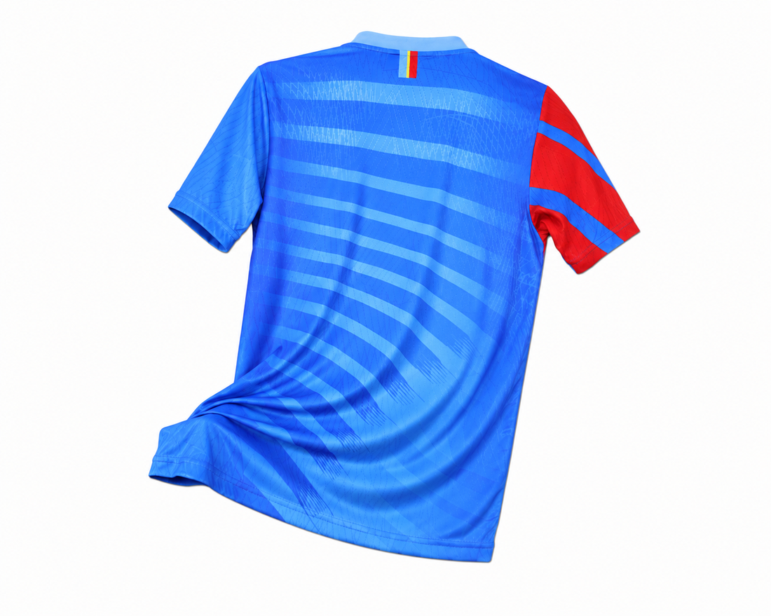 RD Congo – Maillot Domicile 25/26 – Bleu & Rouge