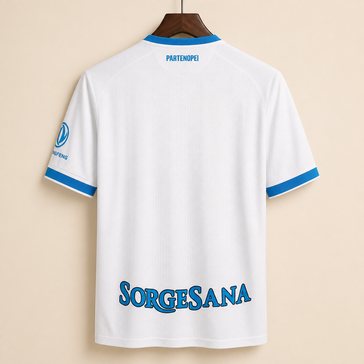 Naples - Maillot extérieur 2026/27 Nápoles - Blanc et Bleu - Vue arrière