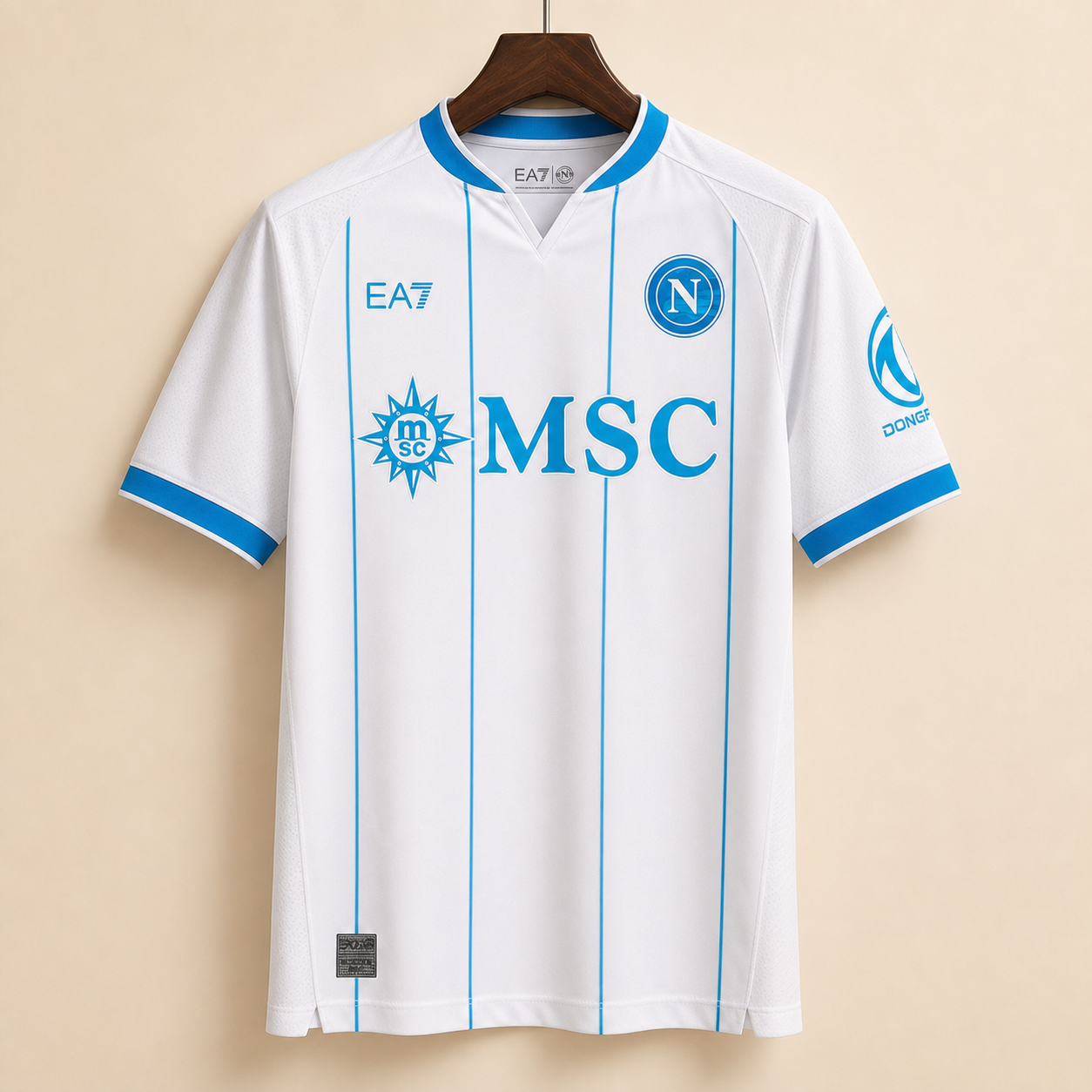 Naples - Maillot extérieur 2026/27 Nápoles - Blanc et Bleu - Vue avant
