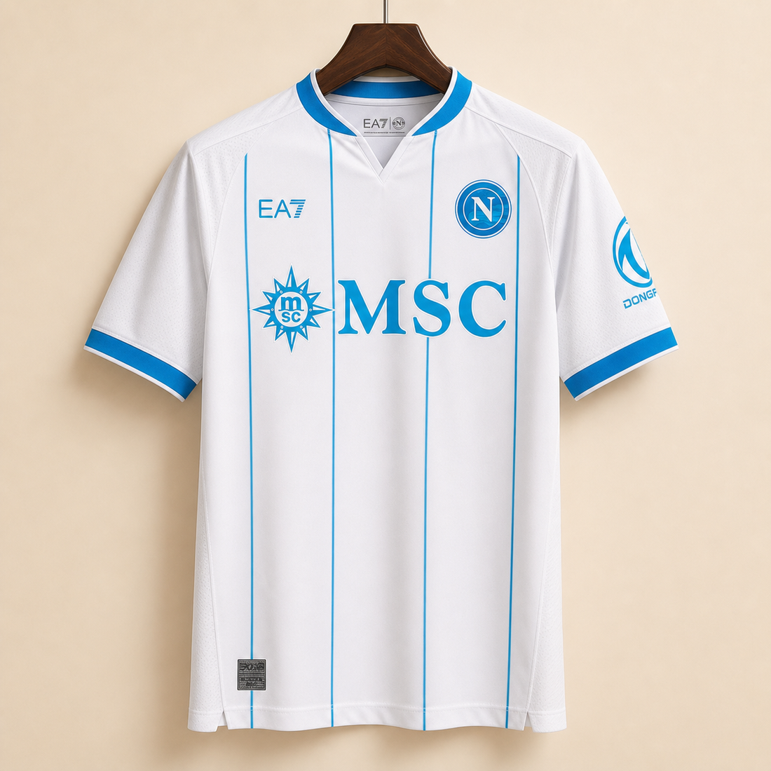Naples - Maillot extérieur 2026/27 Nápoles - Blanc et Bleu - Vue avant