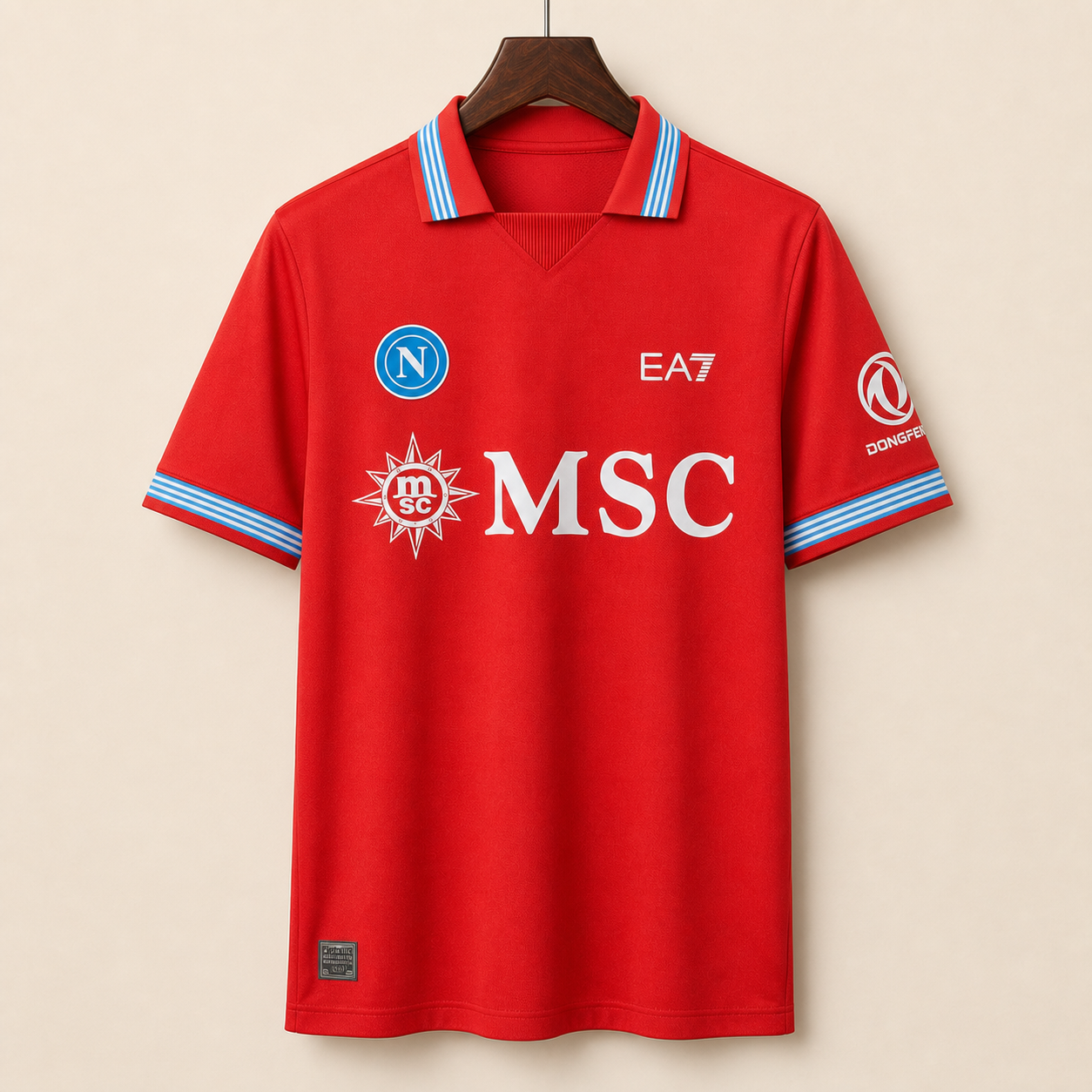 Naples - Troisième maillot 2026/27 - Rouge - Vue avant