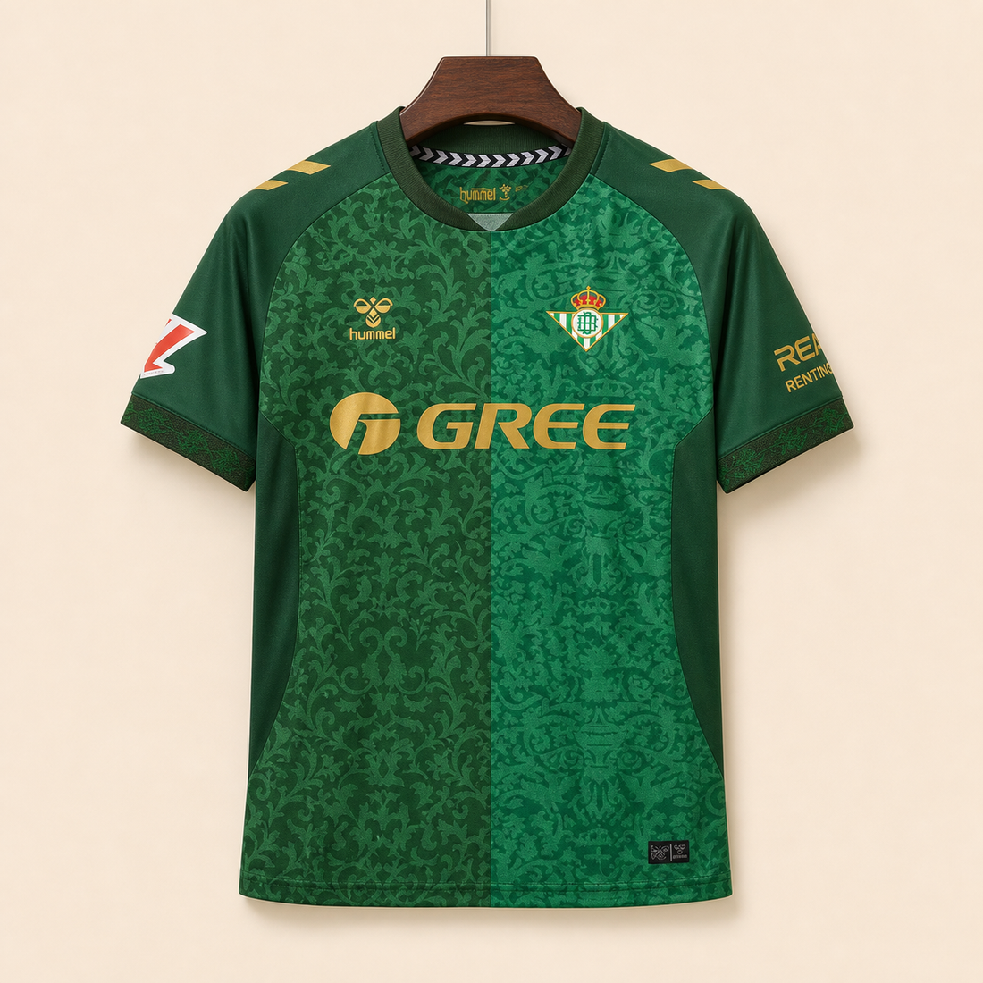 Real Betis - Maillot extérieur 2026/27 - Vert et or - Vue avant