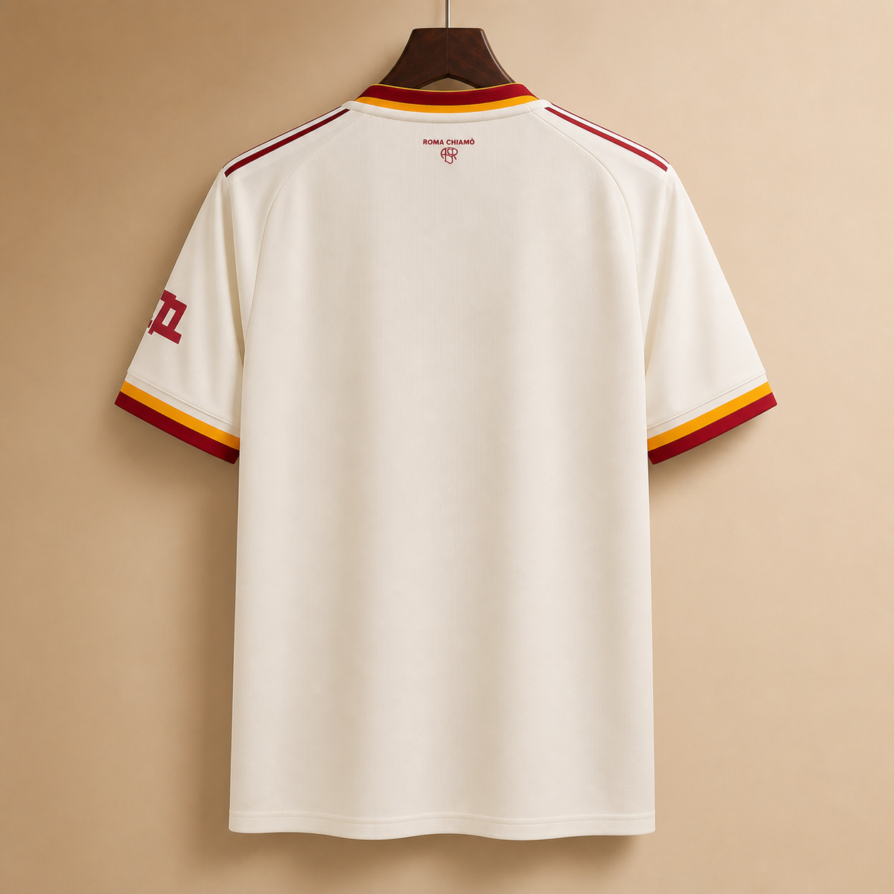 AS Roma - Maillot extérieur 2026/27 - Blanc Cassé - Vue arrière
